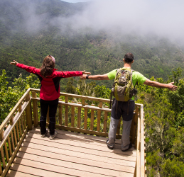 Couple at a viewpoint in Teno Rural Park