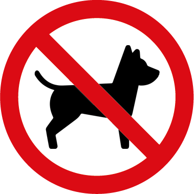 Hinweis Hunde verboten