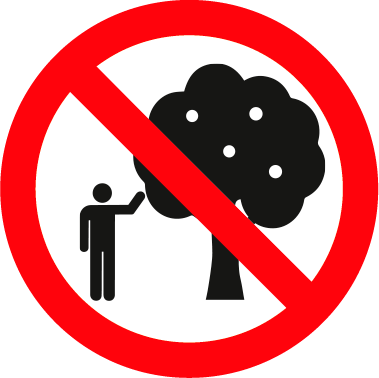 Removing private property is prohibited icon